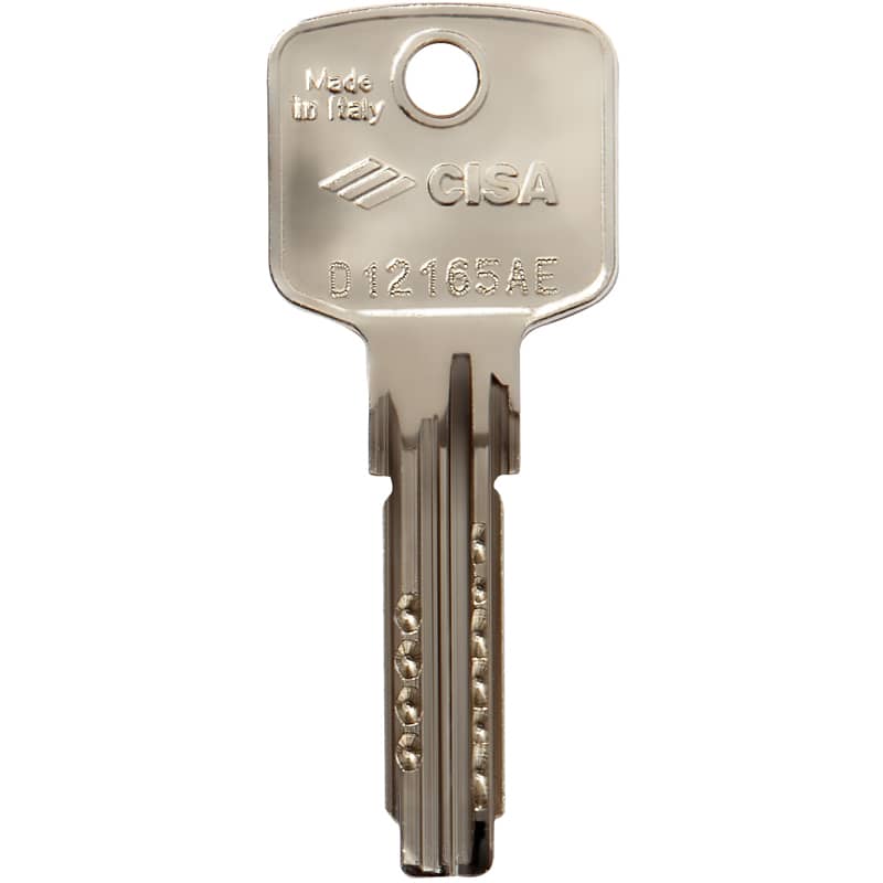 NICKEL PLATED CISA ASTRAL OVAL SINGLE CYLINDER WITH REGISTRATION CARD 33/10 