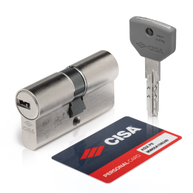 CISA AsixP8 cylinder with key and card