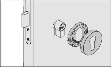 Istruzioni di montaggio rosetta CISA per cilindro europeo