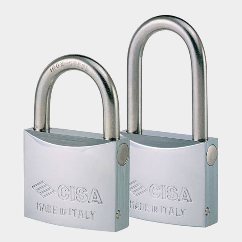 ~2~ CISA SOLID BRASS PADLOCK 40MM LOCK 22010-40-0 MADE IN ITALY 220/40 2-KEYS 