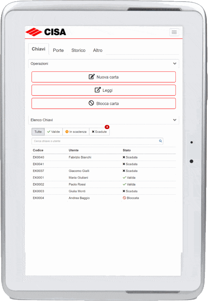 CISA Aero cloud based controllo accessi