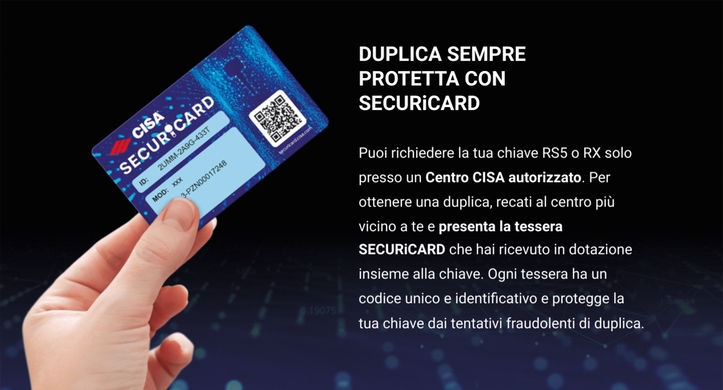 securicard con testo