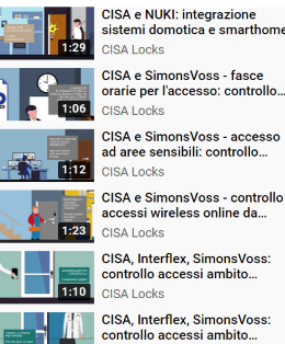 Video di installazione CISA